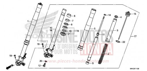 GABEL, VORNE CRF1000D2J de 2018